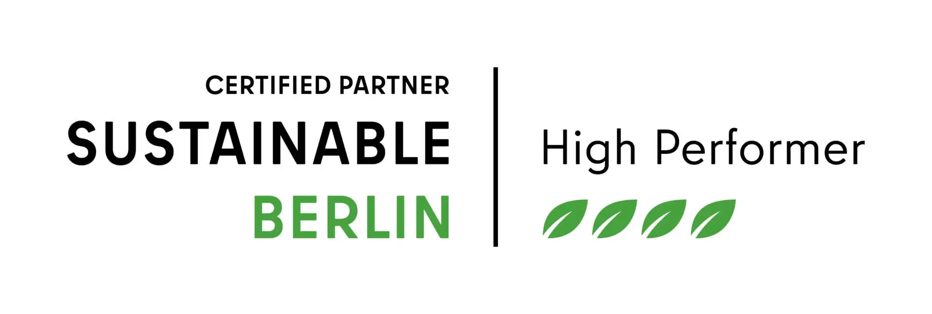 Sustainable Berlin High Performer Logo – EventRental HEMPEL GmbH ist zertifizierter nachhaltiger Eventdienstleister