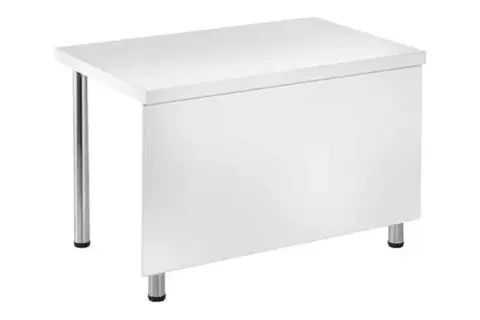 Konferenztisch 1,20 x 0,8 m weiß m. Blende