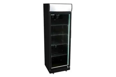 Kühlschrank 340 l schwarz mit Glastür