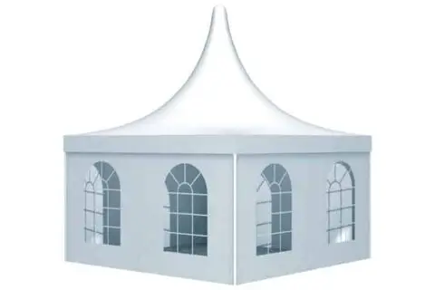 ein Pagodenzelt mit Fenstern