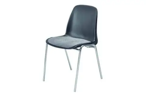 Schalenpolsterstuhl schwarz