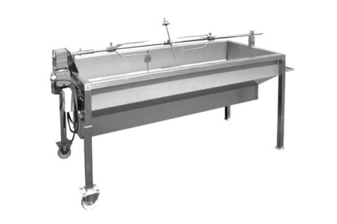 Spanferkelgrill mit Drehspieß