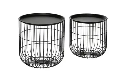 Loungetisch "BIRDY" 2er-Set, schwarz